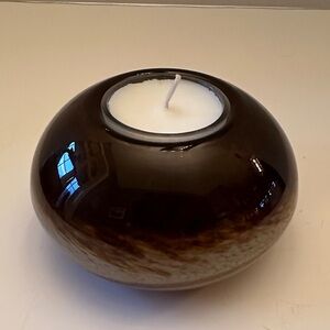 Vintage Art Glass Votive Holder